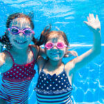 girls in pool