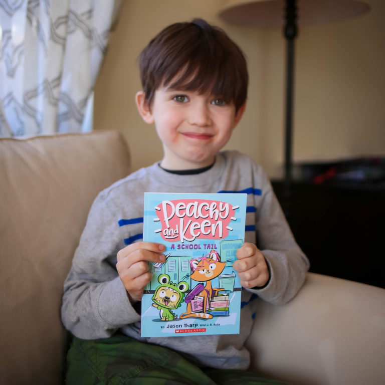What my seven-year-old is reading: Peachy and Keen by Jason Tharp Tharp's new series is fun for parents and kids