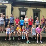 Campers at Train Station