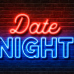 Neon sign on a brick wall – Date Night