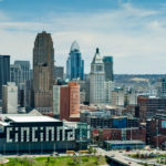 Aerial View of Cincinnati Ohio from the West