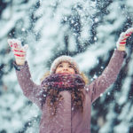 Little girl outdoor in winter