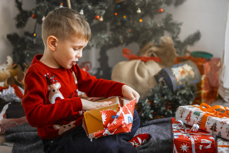 child with gift