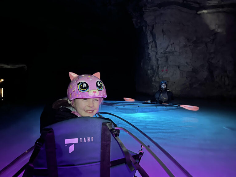 crystal clear kayak gorge underground