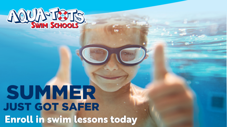 Jump into a lifetime of water safety at Aqua-Tots Swim Schools!