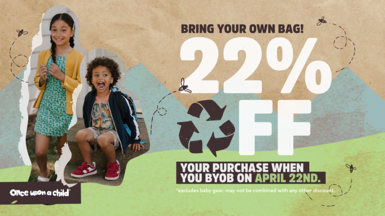 Earth Day Sale this Saturday at Once Upon a Child!