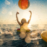 Happy child having fun on summer vacation