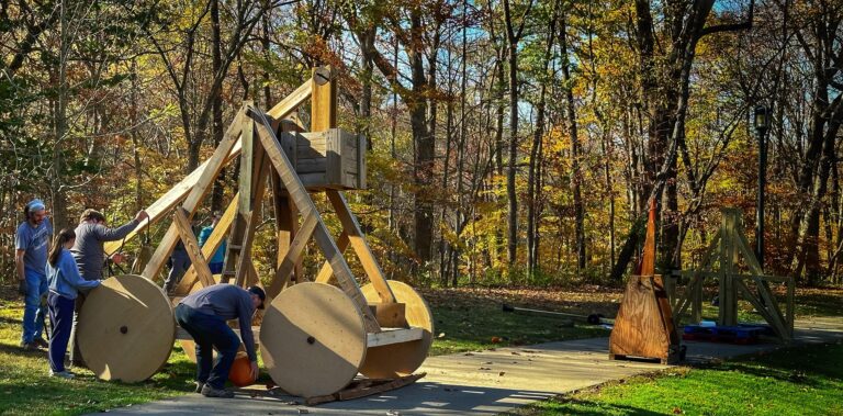 Trebuchet Pumpkin Chuck at Mt. Washington’s Stanbery Park