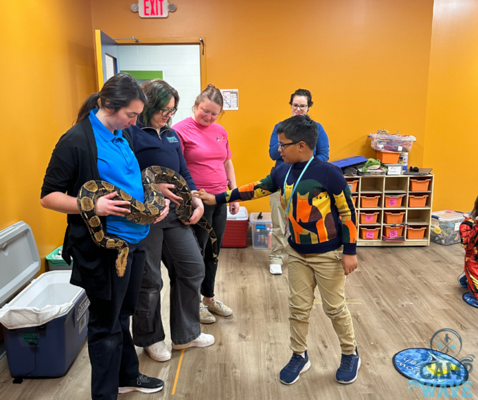 Spring Camp Day 1 (Facebook Post) - Nagini Touch at Camp in Orange Classroom Spring Camp