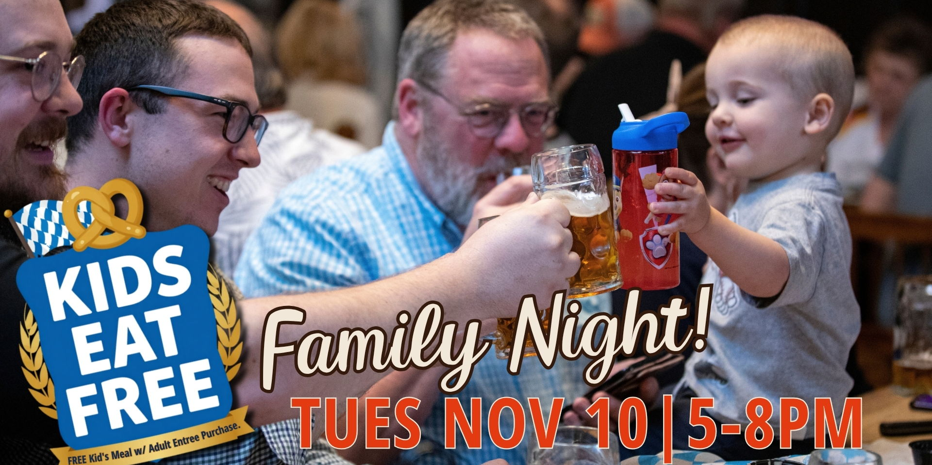 BRING THE FAMILY — IT’S FREE FOR THE KIDS!